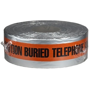 Dottie DU05 3-Inch by 1000-Foot Orange Detectable Tape with Caution Message for Buried Utilities