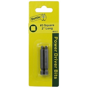 Dottie IB3LC #3 x 2-Inch Square Drive Power Bit, Carded