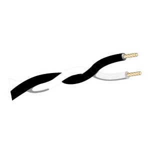 West Penn NJ210BKWH1000 Non Plenum Audio Cable, 1000' White, 2 Conductors, 10 Gauge Stranded THHN/THWN