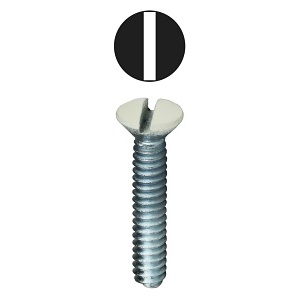 Dottie 416WHT Wall Plate Screws, 6/32 x 1", 50-Pack, White