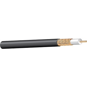 West Penn 825BL1000 MiniCoax 25 Sol Blue Coaxial Cable, 1M