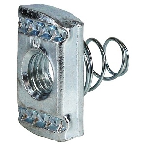 Dottie SSN25S Nut, 1/4"-20-Channel Nut with Short Spring