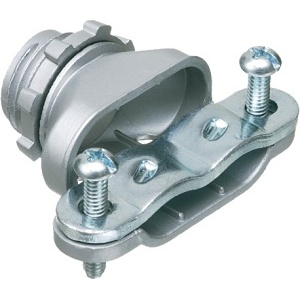 Arlington 846SS Single Screw Duplex Connector with Steel Strap, Zinc Die-Cast