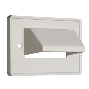 Arlington CEH1 Wall Plate, 1G Horizontal Scoop Plate, White