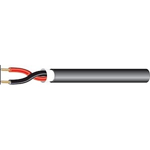 West Penn AQC222GY1000 Non Plenum Audio Cable, 1-Pair 20-Gauge Stranded Unshielded Wire, 1000', Gray