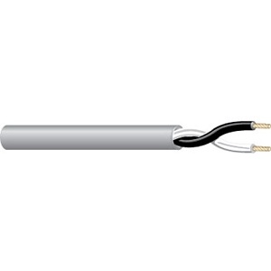 West Penn C210BK1000 Plenum Audio Cable, 1000' 2-Conductor 10-Gauge Stranded Jacketed, Black