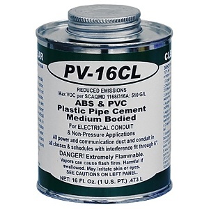 Dottie PV16CL Sealant, Clear Abs and PVC Cement Pint