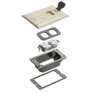 Arlington FLBCF101LATK Trim Kit with Flip Lids, Light Almond
