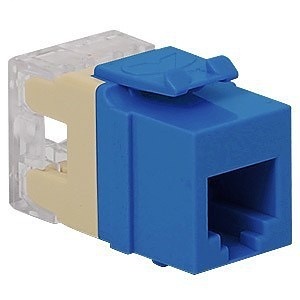 ICC IC1076F0BL High Density Voice RJ11 Keystone Jack, Blue