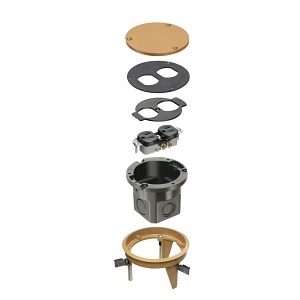 Arlington FLB4360CA Drop-In Floor Box, Caramel