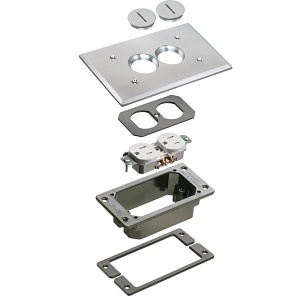 Arlington FLBC101NLTK Cover Trim Kit with Threaded Plugs, Nickel-Plated