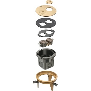 Arlington FLB4362MB Brass Dropin Floor Box