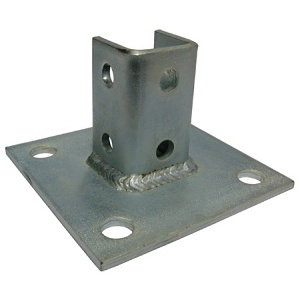 Dottie SPB1090 Clips and Clamp, 10 Hole Single-Channel Tall Clevis-Square