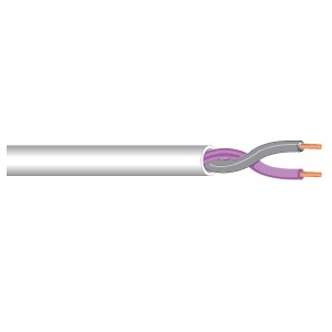 West Penn LED162PWH1000 Plenum Audio Cable, 1000' White 1-Pair 16-Gauge Unshielded, LED Compatible
