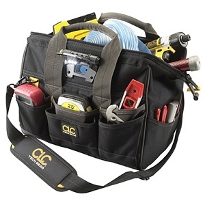 Dottie L230 29-Pocket Tool Bag with Built-In LED Light, 14"L 8"W 11.5"H
