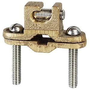 Dottie DLI25 Clips and Clamp, 3/8"-1" Bronze Bare Ground ClaMP with Lay in Lug