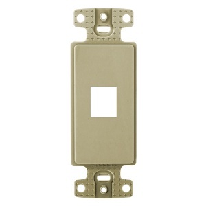 Hubbell NS611I 1-Port Decorator Keystone Wallplate Frame, Ivory