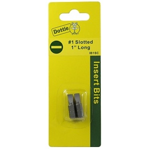 Dottie IB1SC #1 x 1-Inch Slotted Insert Bit, Carded for Retail Display