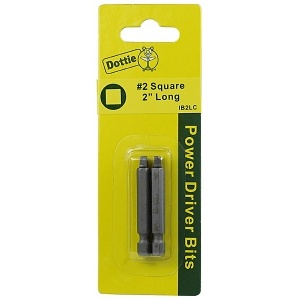 Dottie IB2LC #2 x 2-Inch Square Drive Power Bit, Carded