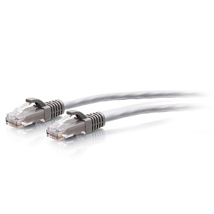 C2G C2G30117 CAT6A Snagless Unshielded (UTP) Slim Network Patch Cable, Gray, 2.1M, 7'