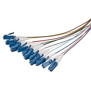 Hubbell FHPBKR12LCA6S 12-Fiber Optic Pigtail Bundle, LC/APC, Single Mode OS2, 3m