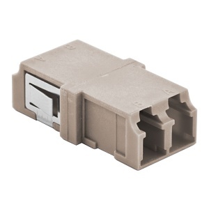 Hubbell FANLCDSC6BE Fiber Optic Cable Connector, LC Duplex Snap Mount, Zirconia, 6-Pack, Beige