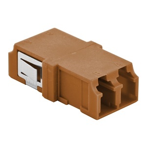 Hubbell FANLCDSC6OR Fiber Optic Cable Connector, LC Duplex with Snap Mount, 6-Pack, Orange