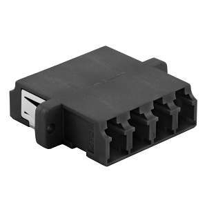 Hubbell FANLCQSS6BK Fiber Optic Cable Connector, LC Quad Scramjet, Zirconium, Pack of 6, Black