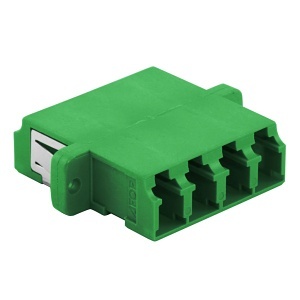 Hubbell FANLCQSS6GN Fiber Optic Cable Connector, LC Quad, 6-Pack, Green