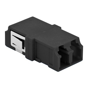 Hubbell FANLCDSC6BK Fiber Optic Cable Connector, LC Duplex with Snap Mount, Black, Pack of 6