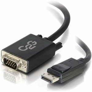 C2G CG54332 DisplayPort Male to VGA Male Active Adapter Cable, 6' (1.8m), Black