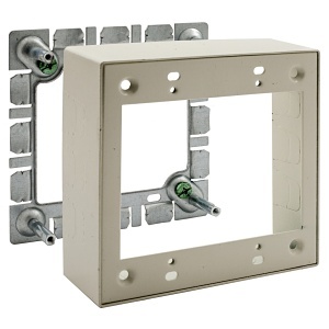 Hubbell HBL57512IVA Raceway Box for HBL500/700/750 Series, Standard Depth, Metal, Ivory
