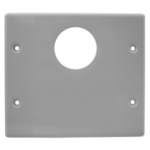 Hubbell HBL4747JXGY HBL4750 Series 2-Gang Metal Raceway Plate, Round / Blank, Gray