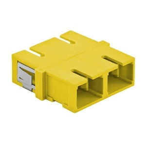 Hubbell FANSCDSC6Y Fiber Optic Cable Connector, SC Duplex Snap Mount, 6-Pack, Yellow