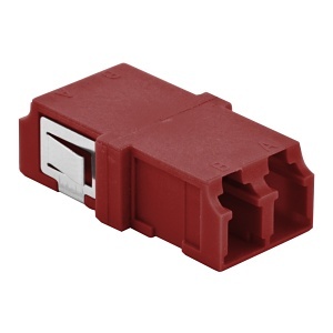 Hubbell FANLCDSC6R Fiber Optic Cable Connector, LC Duplex with Snap Mount, 6-Pack, Red