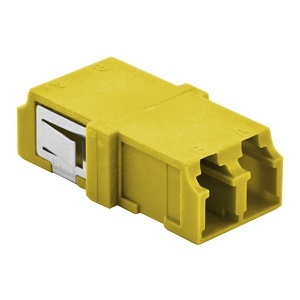 Hubbell FANLCDSC6Y Fiber Optic Cable Connector, LC Duplex with Snap Mount, 6-Pack, Yellow Zirconia