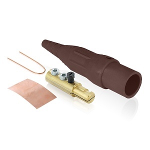Leviton 16D44-AUH Male Detachable Plug Taper, 6-2 Cable Range, Brown