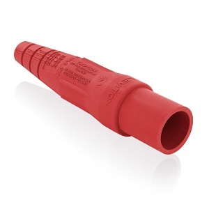 Leviton 16SDM-1UR 16 Series Insulator for Male Plug, 2/0 - 4/0 AWG, Red