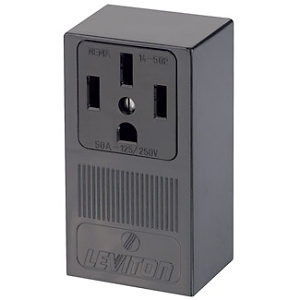 Leviton 55050-P00 RECPT 3-Pole 4-Wire 50A 125/250V NEMA 14-50R