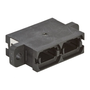Hubbell FANMTPDSBK Fiber Adapter, MPO, Screw Mount, 6-Pack, Black