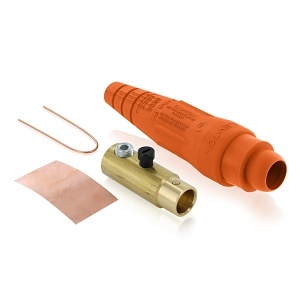 Leviton 18D32-UO Female Detach Plug Ballnose, Size 2/0-4/0, Orange