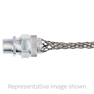 Leviton L7712-100 Strain Relief Grip, 3/4" NPT Size, .38-.50" Cable Diameter, Double Wave, Closed