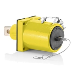 Leviton 49MR1-XP 49 Series Male Receptacle, 313-777 MCM, Single Hole Bus Bar, Angled Clevis Pin, Purple