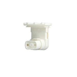 Leviton 13570-NW Medium Bi-Pin Lam for T-8 And T-12 Lamps, Recessed Double Contact, Pedes Terminals, Thermoplastic, Fluorescent