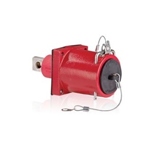 Leviton 49MR1-CR 49 Series Male Receptacle, 313-777 MCM, Single Hole Bus Bar, Red