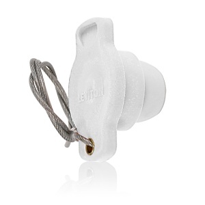 Leviton 18P21-UW Female Terminal Connector, #2 - 4/0 AWG, Male Cap, White