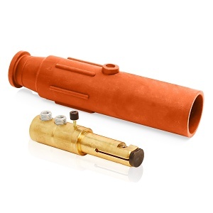 Leviton 17D22-SO 17 Series Male Plug, 350-500, Orange