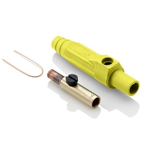 Leviton 15D24-UY Female Detachable Plug Tap Nose, Crimped, Yellow