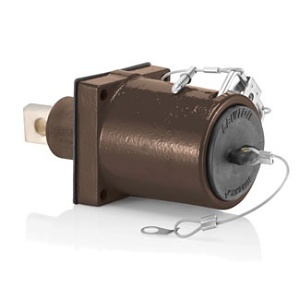 Leviton 49FR1-XH 49 Series Female Receptacle, 313-777 MCM, Single Hole Bus Bar, Angled Clevis Pin, Brown