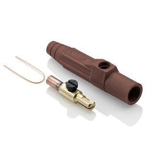 Leviton 15D23-UH BR Male Detachable Plug Tap Nozzle, Crimped